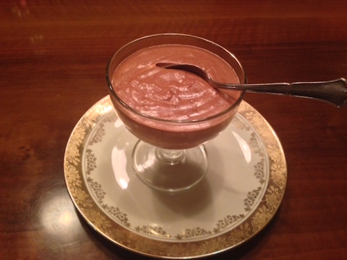 Selbstgemachte Mousse au Chocolat