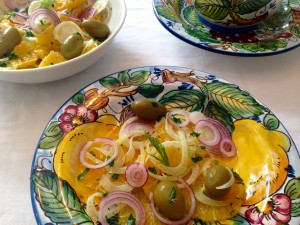 Der fertige Orangen-Fenchel-Salat