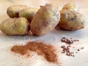 Kartoffeln und Gewürze
